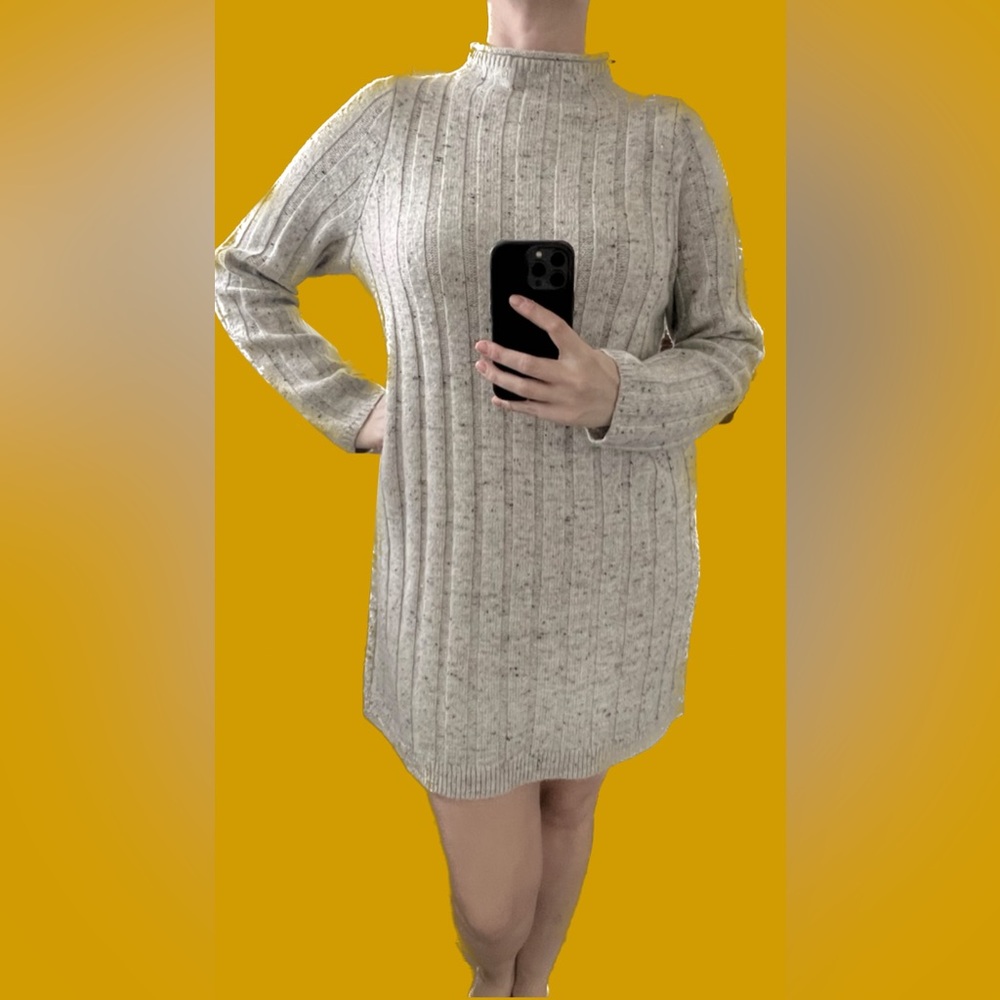 Madewell ribbed sweater dress, size Large.